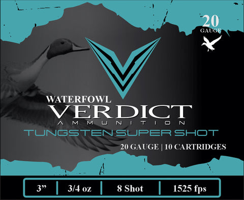 Verdict WATERFOWL TSS 3" 20 Gauge 3/4oz #8 Shot